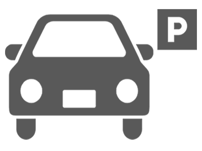 府中市で葬儀場の駐車場案内を示す「葬儀屋さんのゆいまーる」の案内アイコン